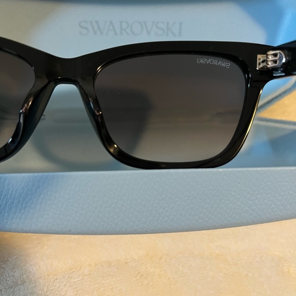 Swarovski Black Sunglasses with Crystal Accents - Picture 8 of 12